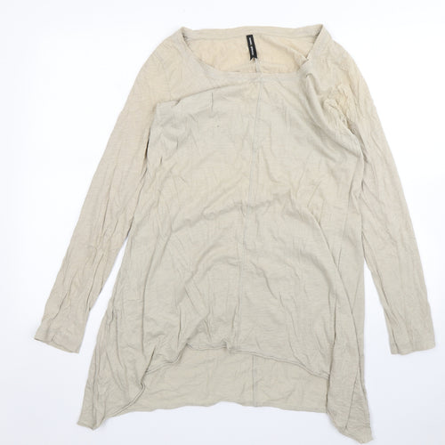 M&S Womens Beige  Cotton T-Shirt Dress  Size 14  Round Neck