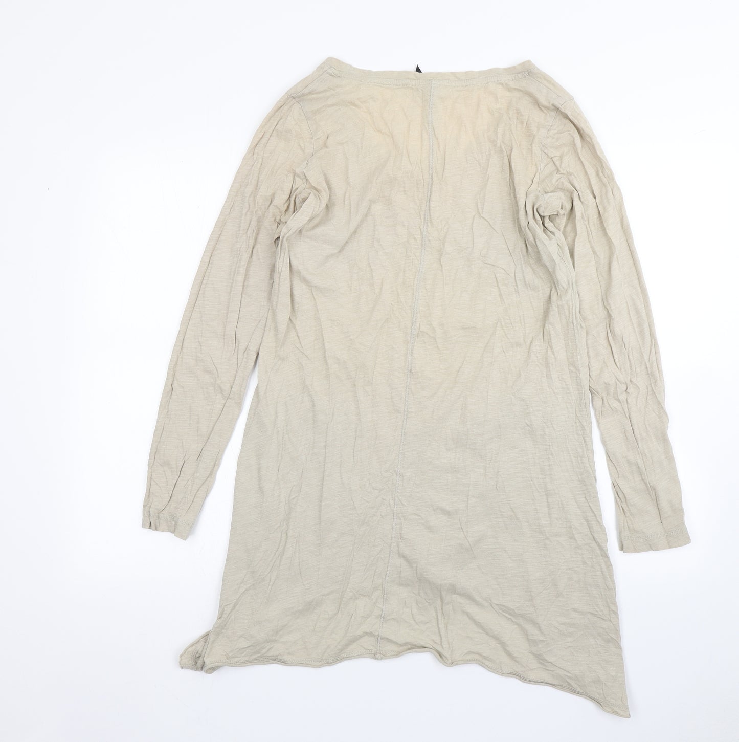 M&S Womens Beige  Cotton T-Shirt Dress  Size 14  Round Neck