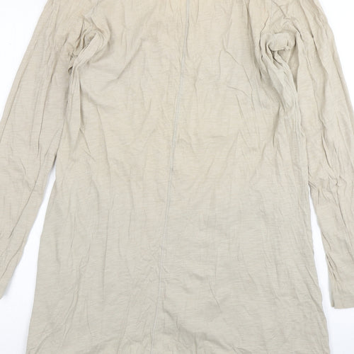M&S Womens Beige  Cotton T-Shirt Dress  Size 14  Round Neck