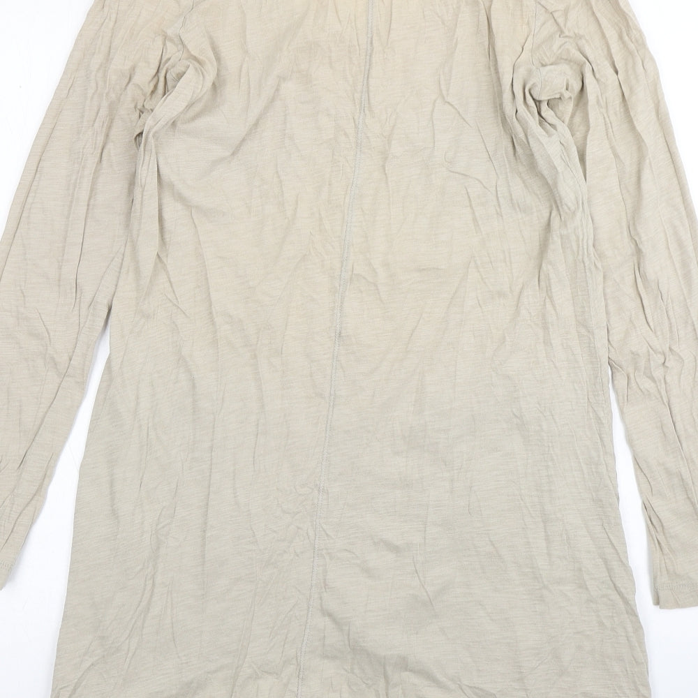 M&S Womens Beige  Cotton T-Shirt Dress  Size 14  Round Neck