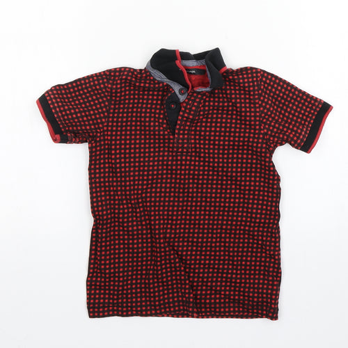 George Boys Multicoloured Check Cotton Basic Polo Size 5-6 Years Collared