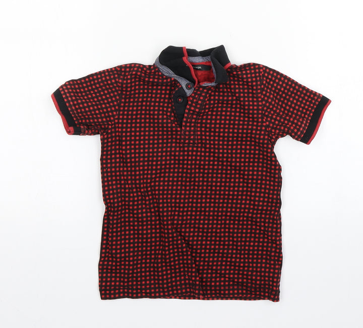 George Boys Multicoloured Check Cotton Basic Polo Size 5-6 Years Collared