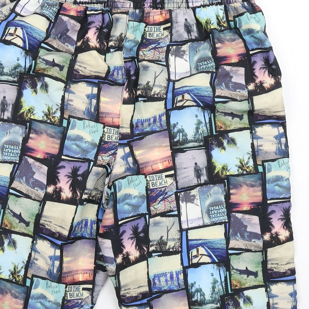 M&S Boys Multicoloured  Polyester Bermuda Shorts Size 13-14 Years  Regular  - Swim Shorts