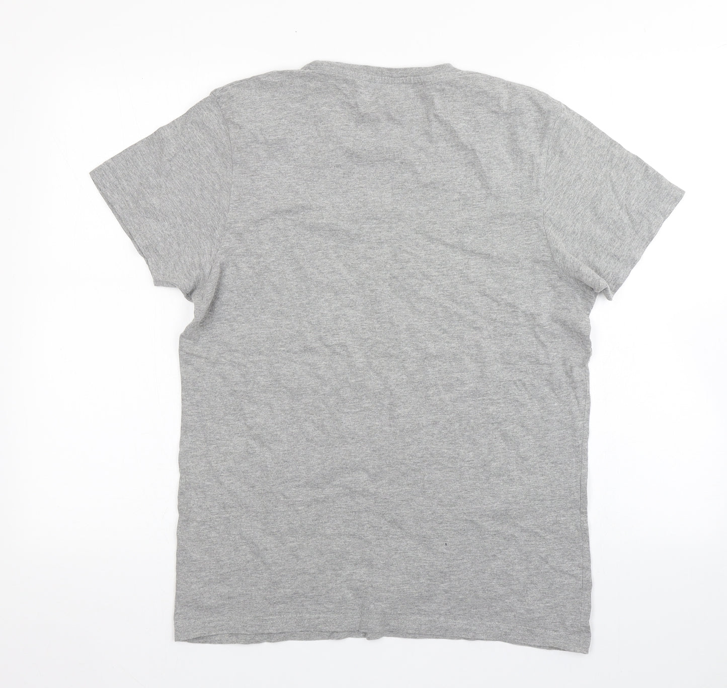 JACK & JONES Mens Grey    T-Shirt Size L Round Neck