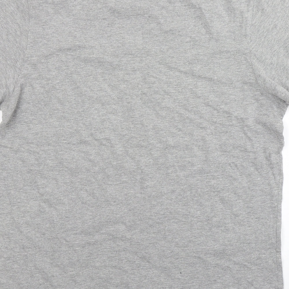 JACK & JONES Mens Grey    T-Shirt Size L Round Neck
