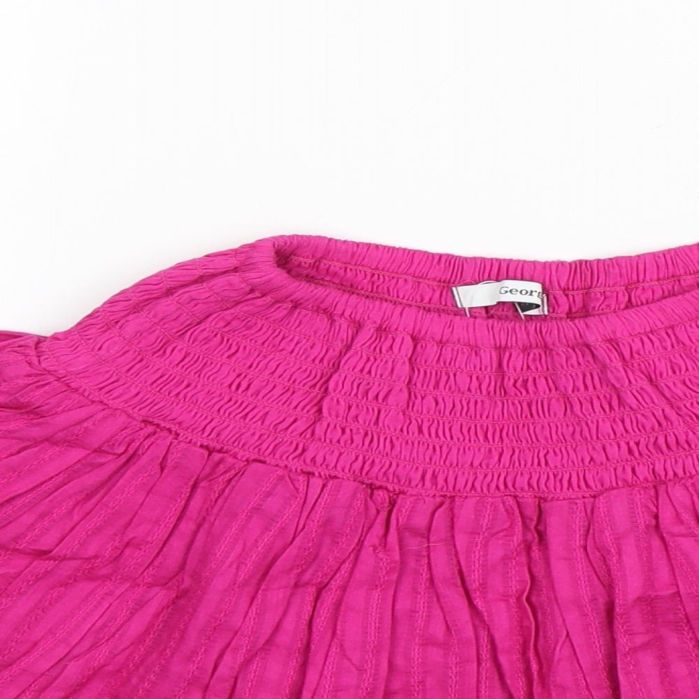 George Womens Pink  Cotton Mini Skirt Size XS