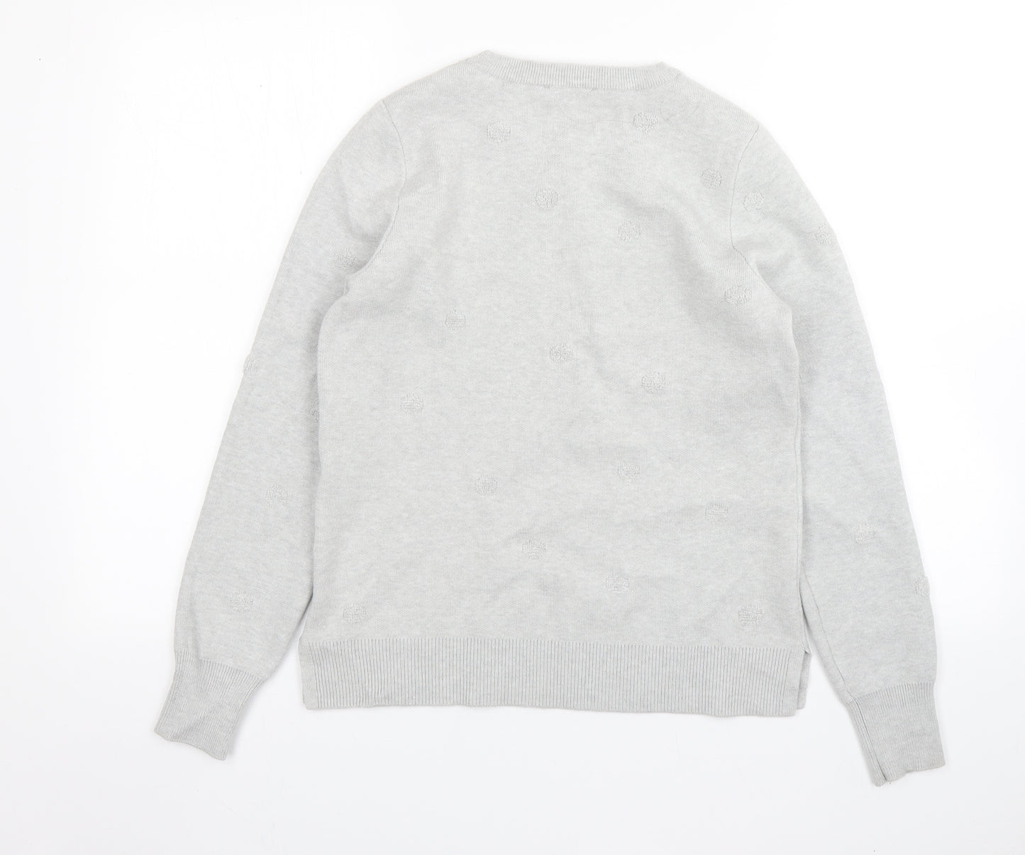 Oasis Womens Grey Round Neck   Pullover Jumper Size S