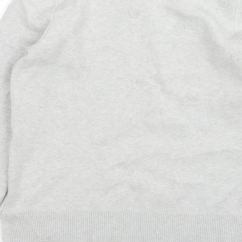 Oasis Womens Grey Round Neck   Pullover Jumper Size S