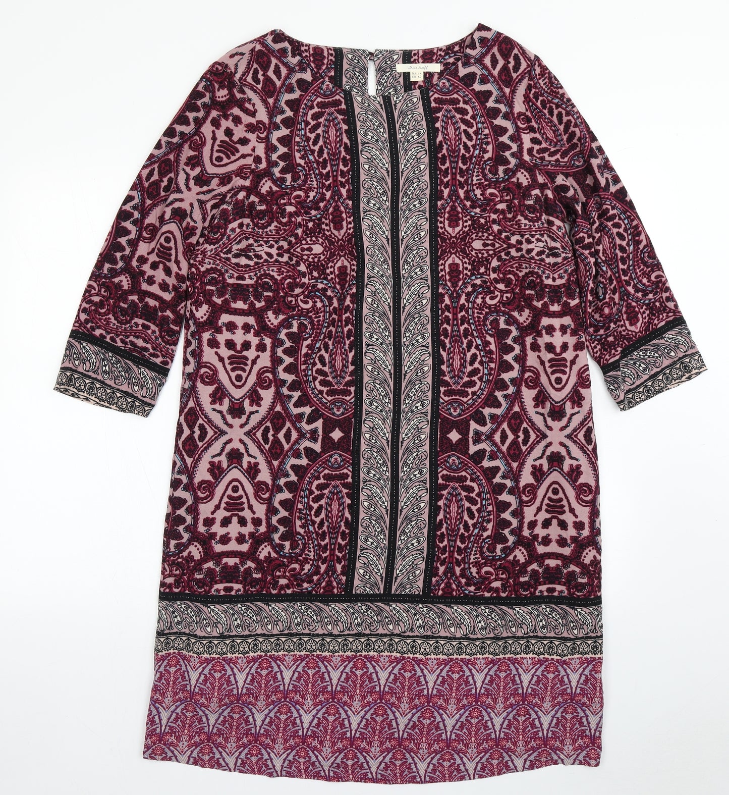 White Stuff Womens Multicoloured Paisley Viscose A-Line  Size 14  Round Neck