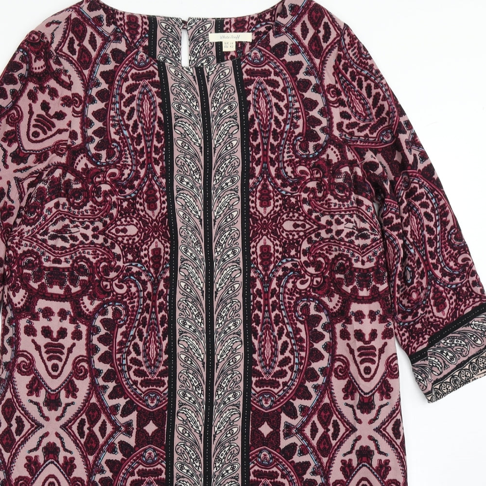 White Stuff Womens Multicoloured Paisley Viscose A-Line  Size 14  Round Neck
