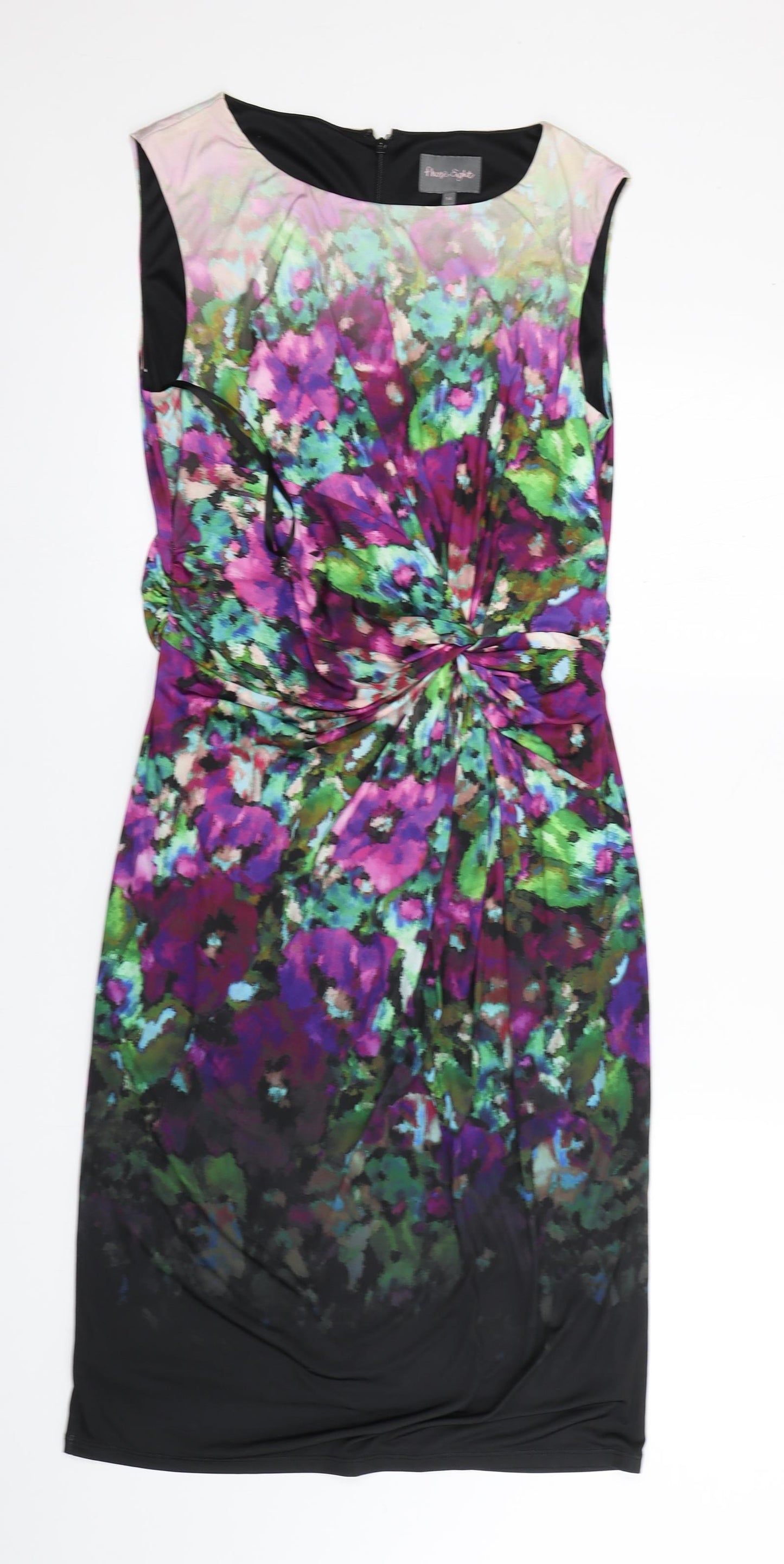 Phase Eight Womens Multicoloured Floral Polyester Pencil Dress  Size 14  Roll Neck