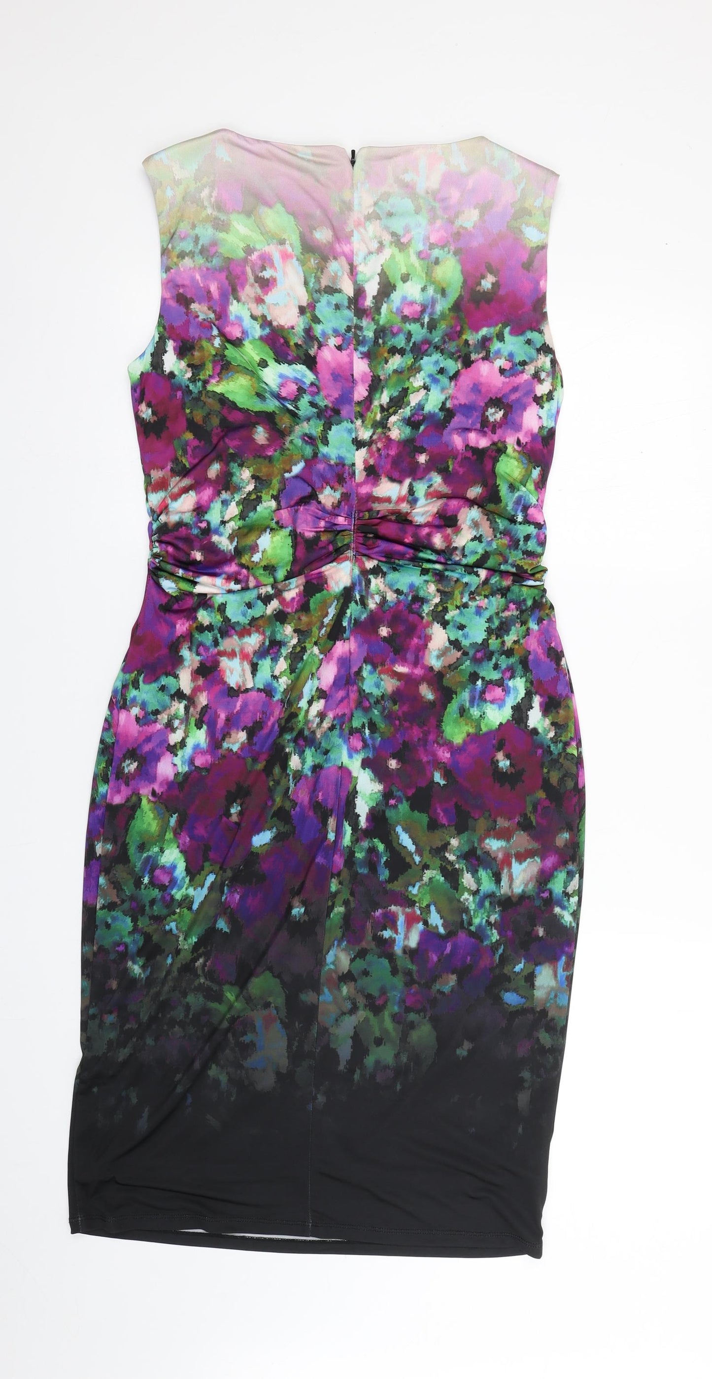 Phase Eight Womens Multicoloured Floral Polyester Pencil Dress  Size 14  Roll Neck
