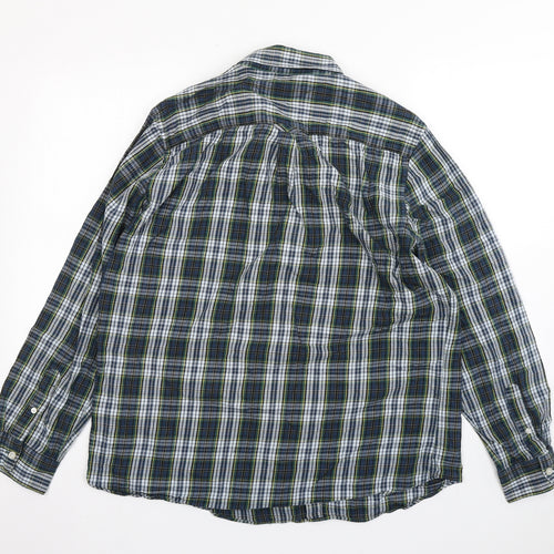 Maine  Mens Multicoloured Plaid Cotton  Button-Up Size L Collared