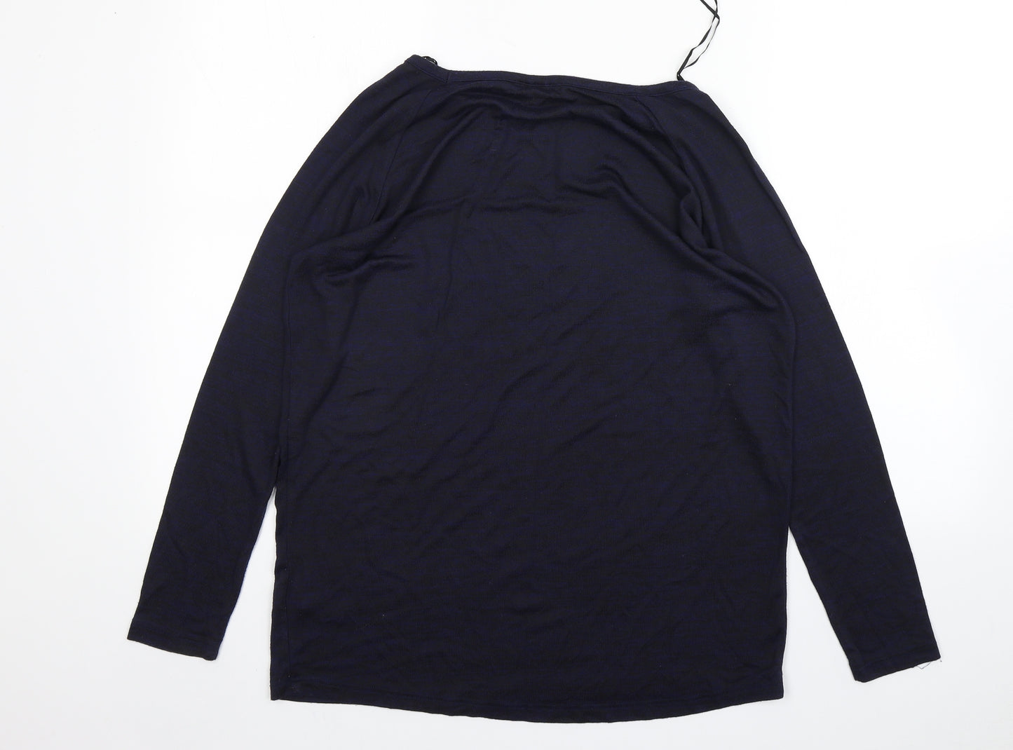 Topshop Womens Blue Round Neck  Viscose Pullover Jumper Size 10