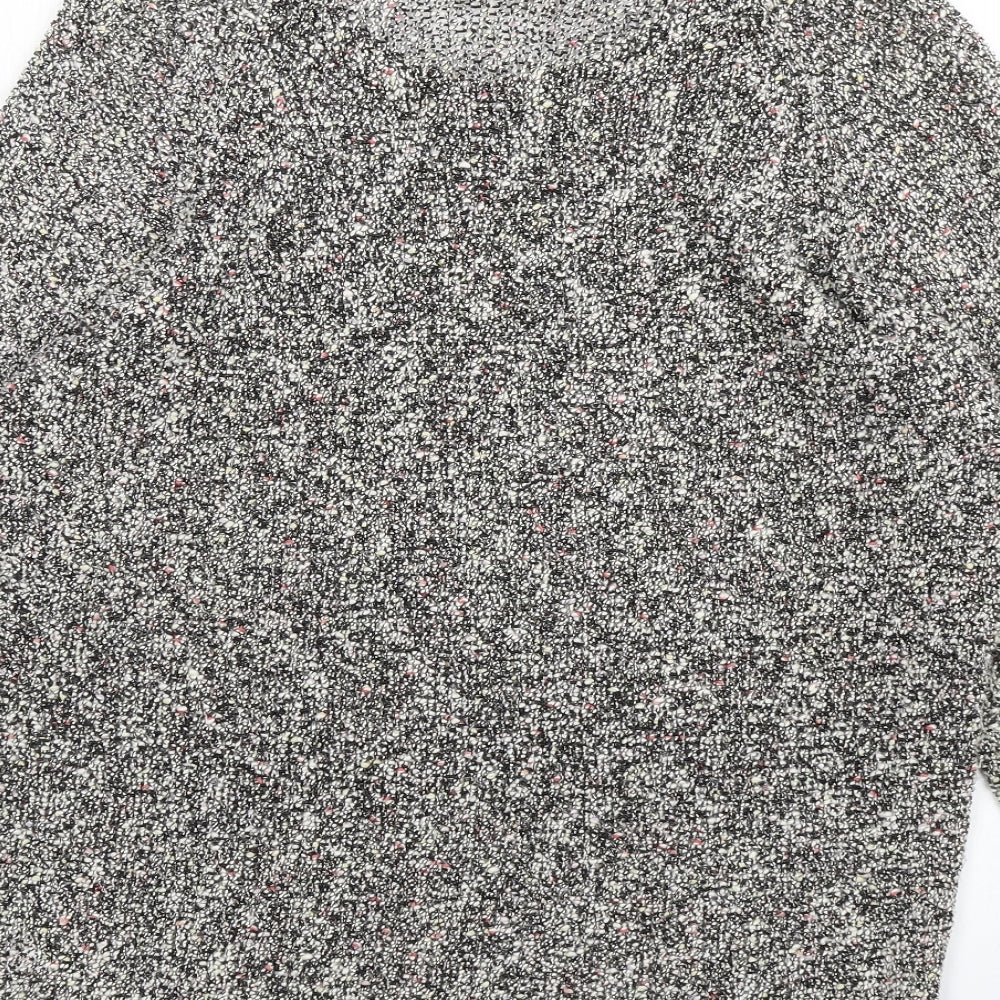 M&S Womens Multicoloured Round Neck  Cotton Pullover Jumper Size 12