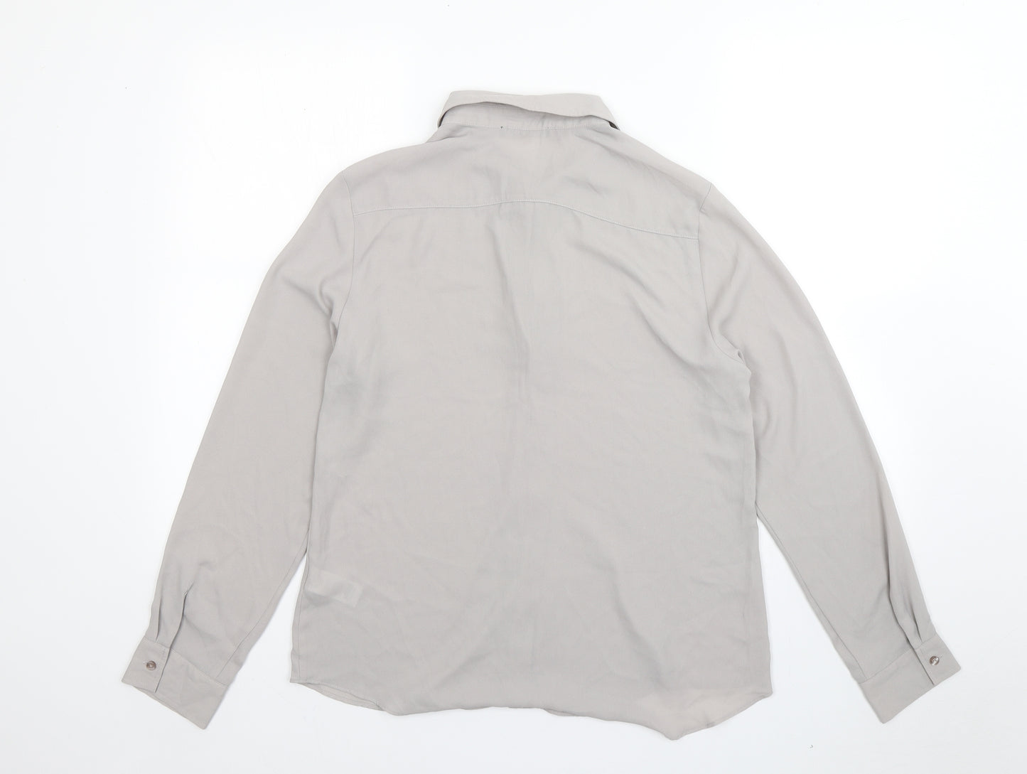 Atmosphere Womens Grey  Polyester Basic Button-Up Size 14 Collared
