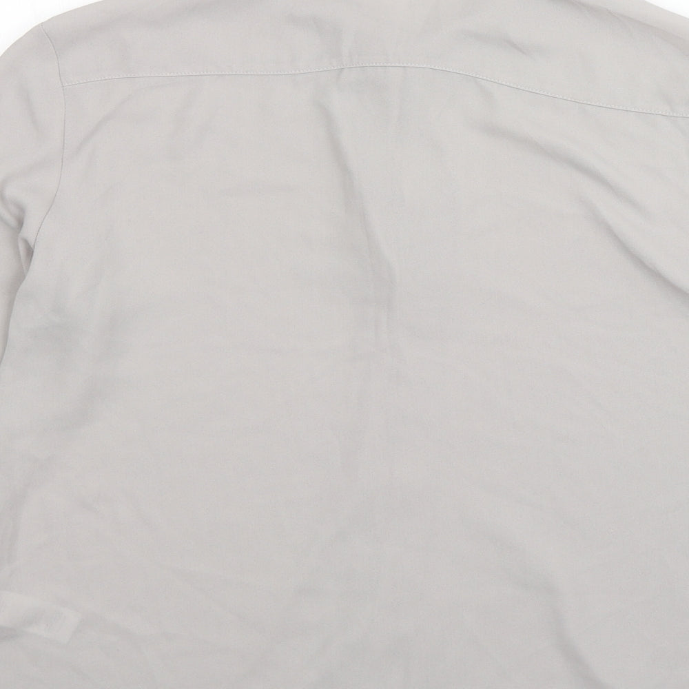 Atmosphere Womens Grey  Polyester Basic Button-Up Size 14 Collared