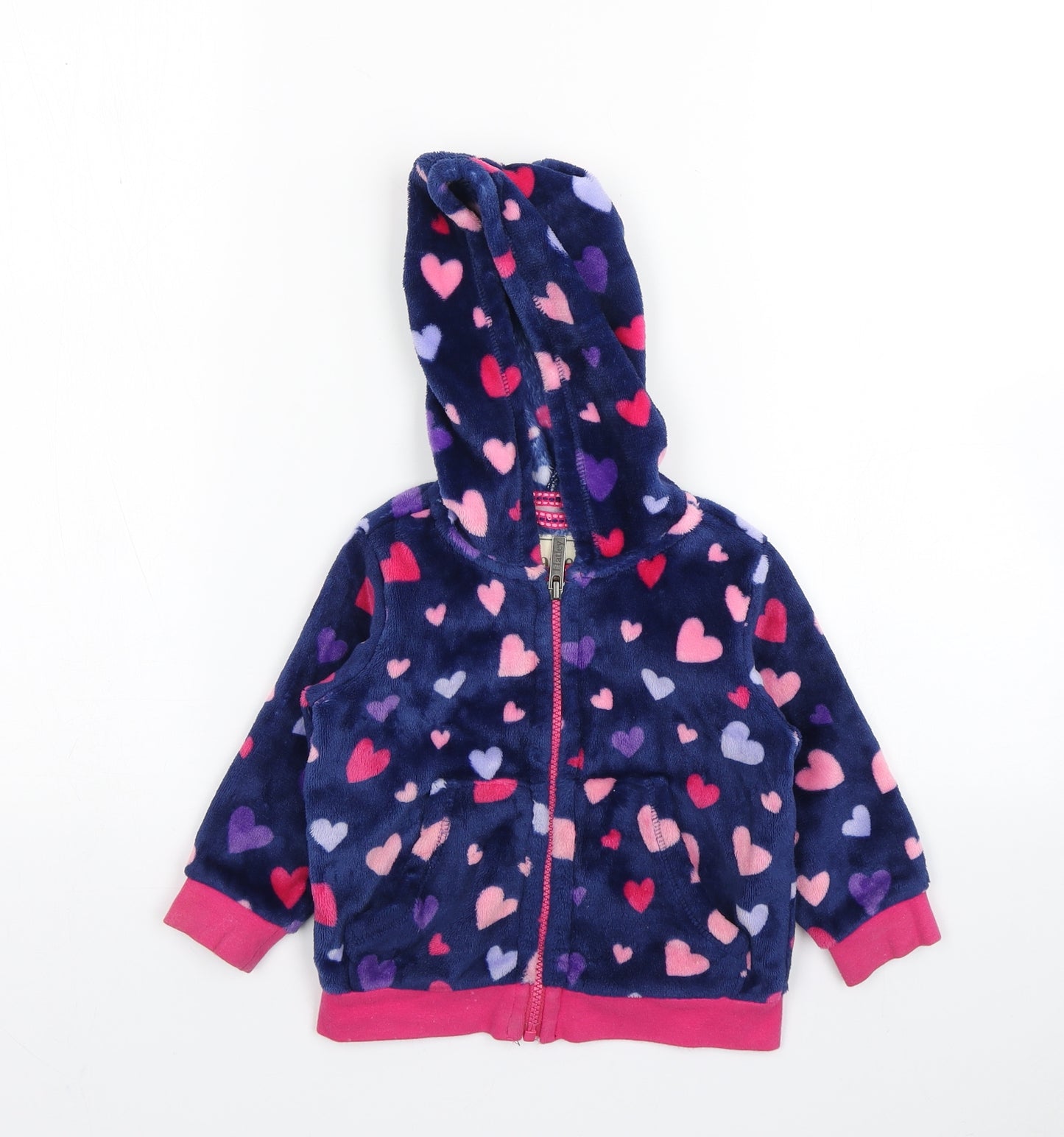 Hatley Girls Multicoloured Spotted Polyester Full Zip Hoodie Size 2 Years