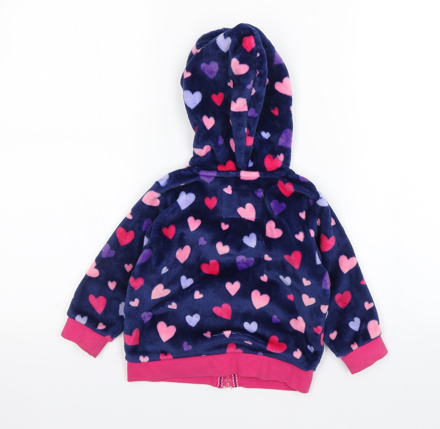 Hatley Girls Multicoloured Spotted Polyester Full Zip Hoodie Size 2 Years