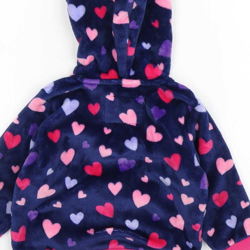 Hatley Girls Multicoloured Spotted Polyester Full Zip Hoodie Size 2 Years