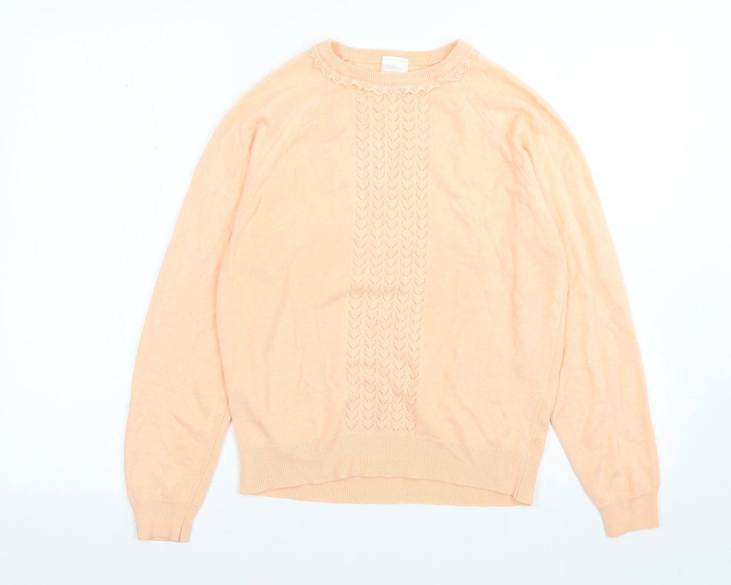 Littlewoods Womens Pink Round Neck  Acrylic Pullover Jumper Size 14