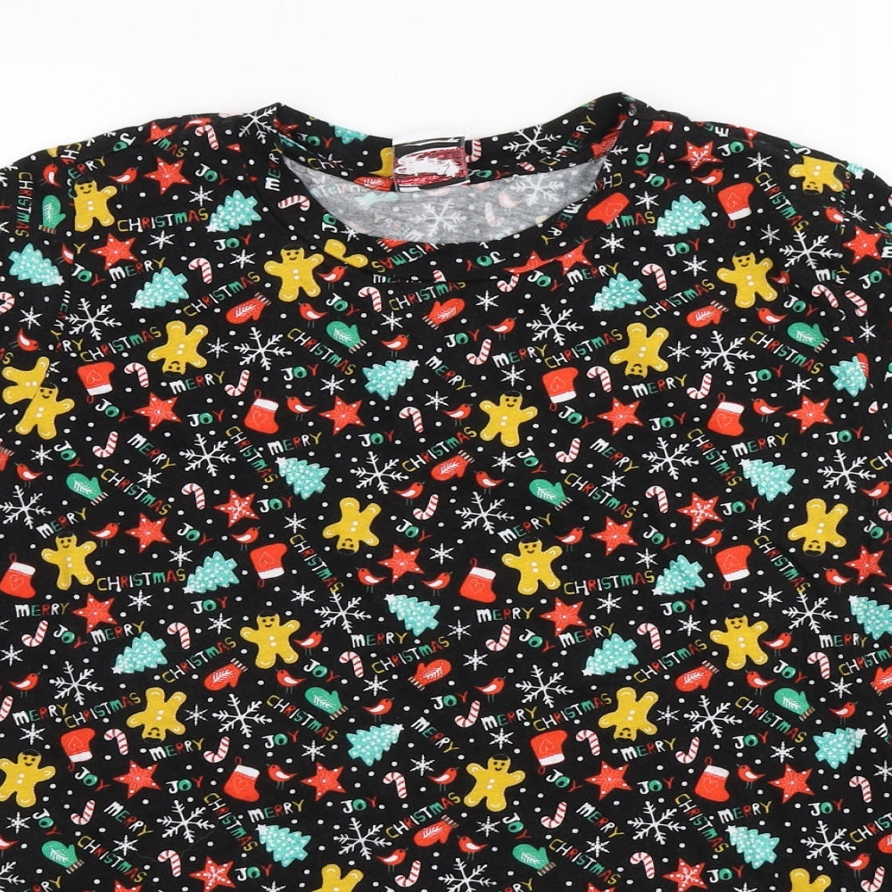 George Womens Multicoloured Polka Dot Cotton Top Pyjama Top Size L   - Christmas