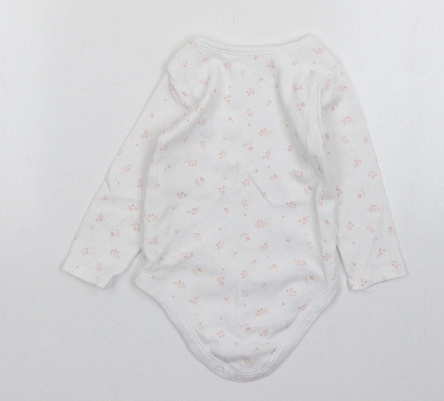 Nutmeg Girls White Floral Cotton Leotard One-Piece Size 12-18 Months