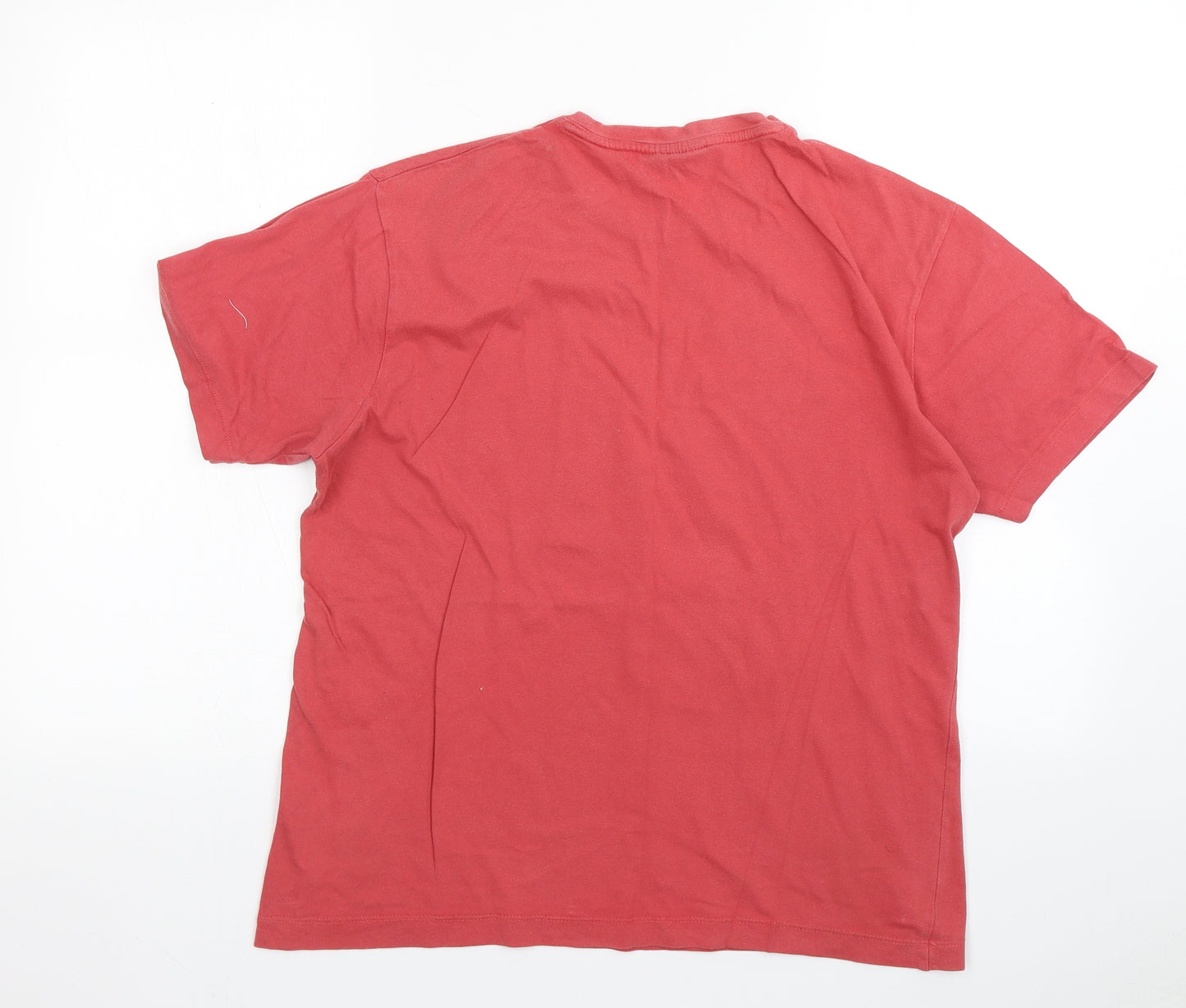 Cedar Wood State Mens Red  Cotton  T-Shirt Size M Round Neck