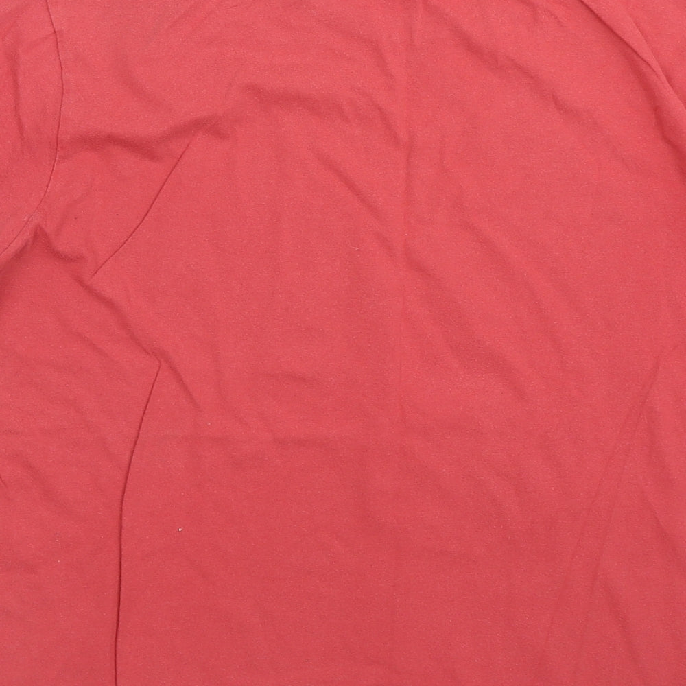Cedar Wood State Mens Red  Cotton  T-Shirt Size M Round Neck