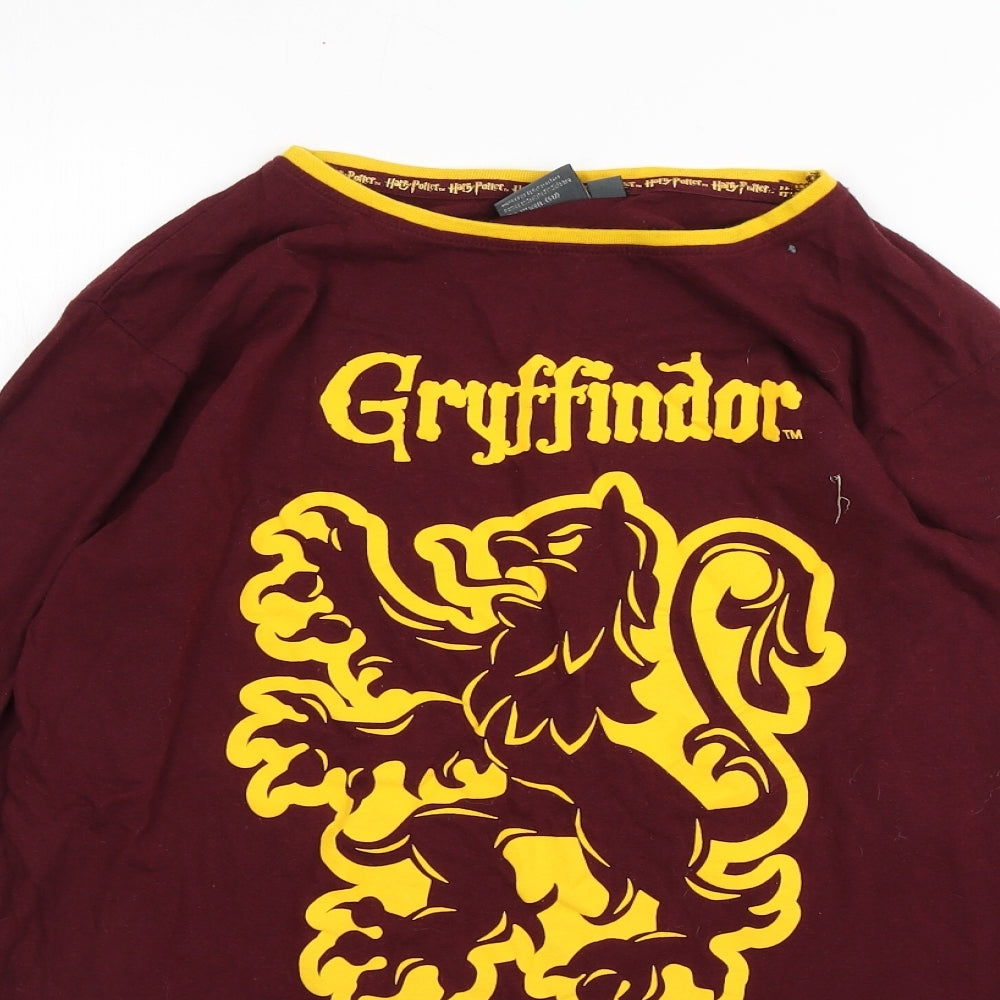 Primark Boys Red  Cotton  Pyjama Top Size 14-15 Years   - Harry Potter