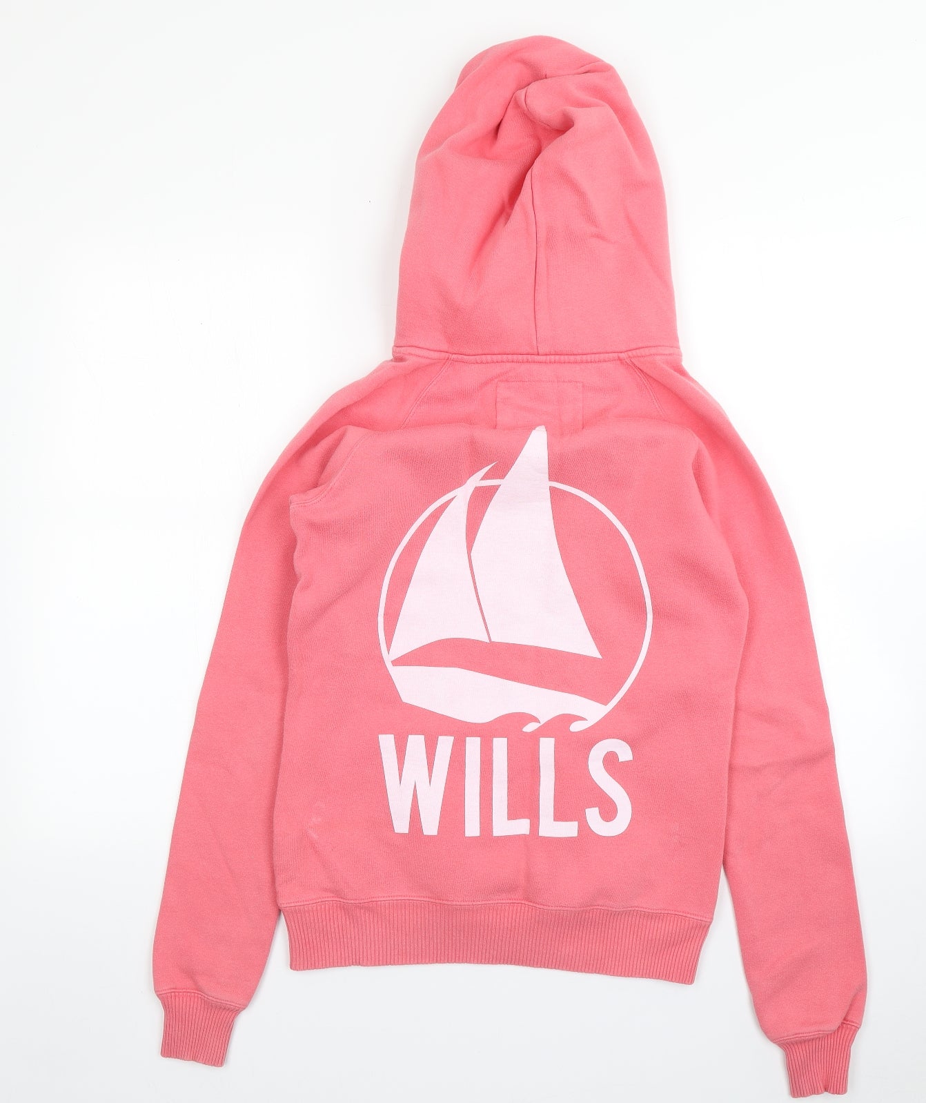 Jack Wills Womens Pink  Cotton Pullover Hoodie Size 8