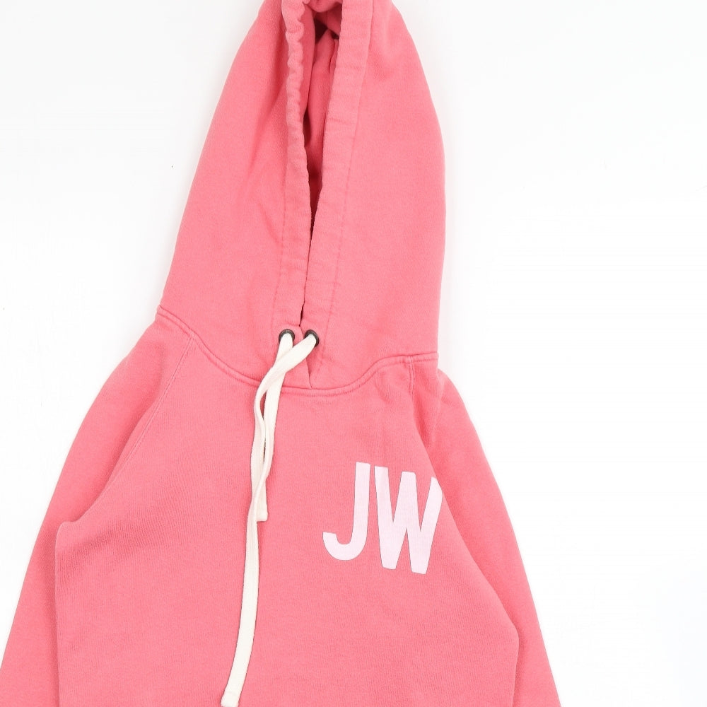 Jack Wills Womens Pink  Cotton Pullover Hoodie Size 8