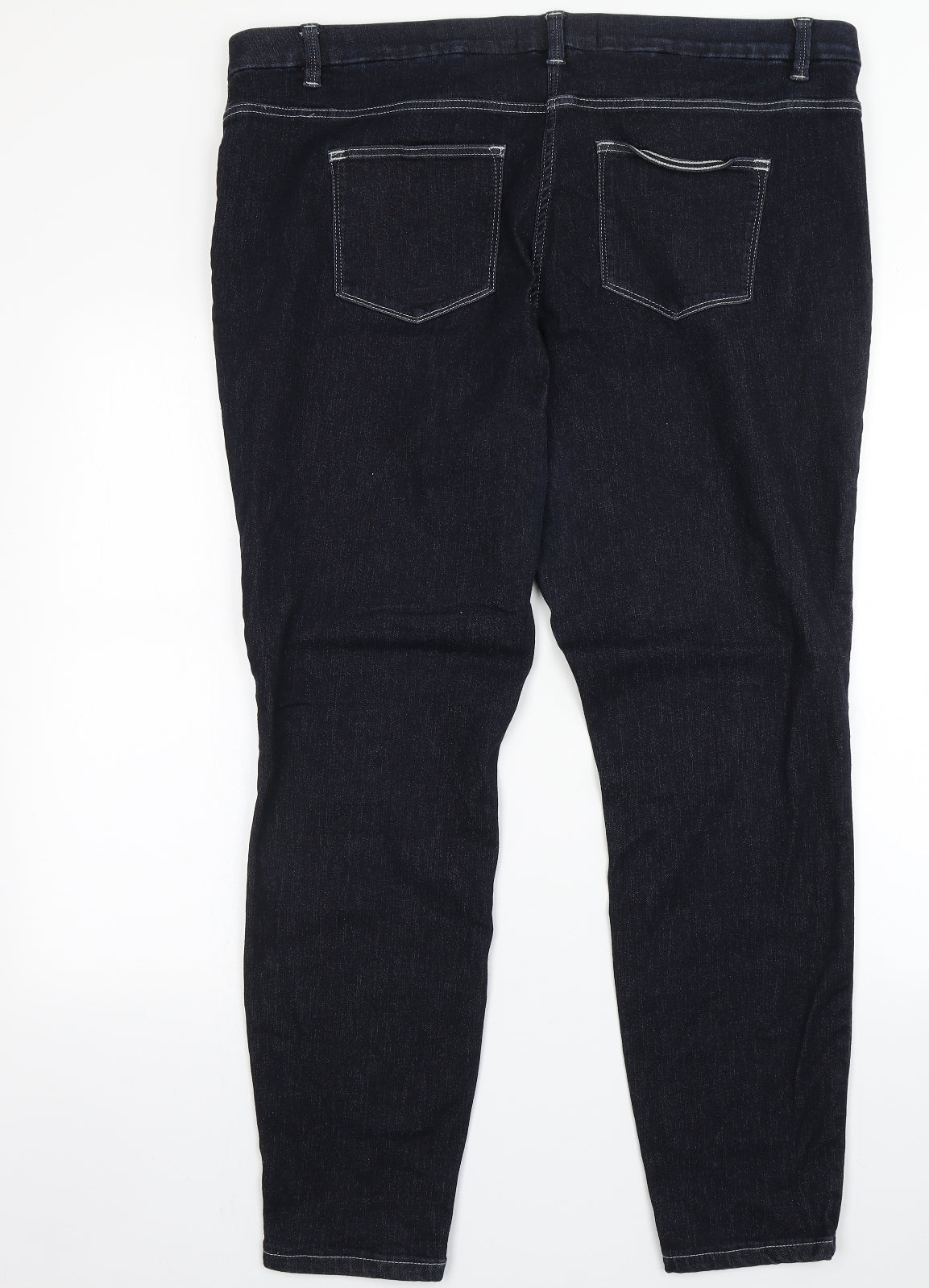 NEXT Womens Blue  Cotton Skinny Jeans Size 22 L29 in Regular