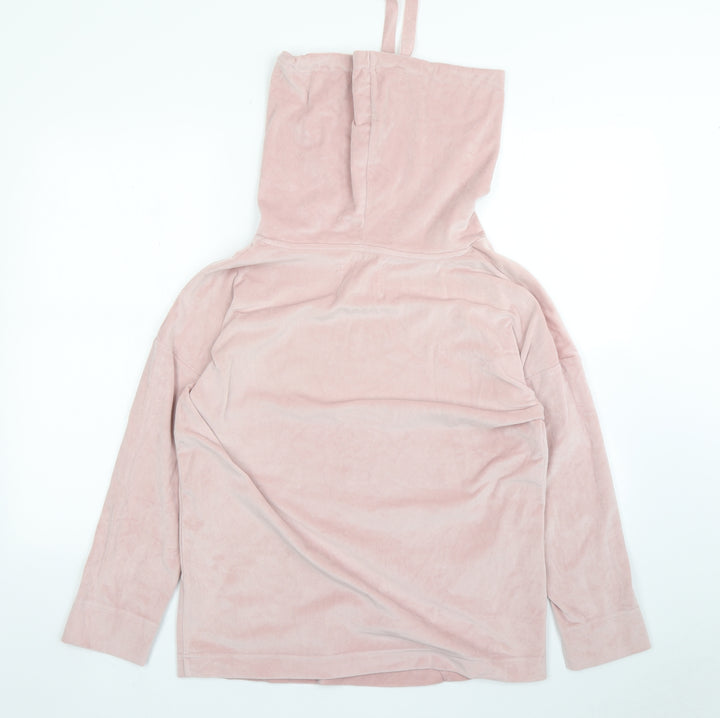 F&F Womens Pink Roll Neck  Polyester Pullover Jumper Size S
