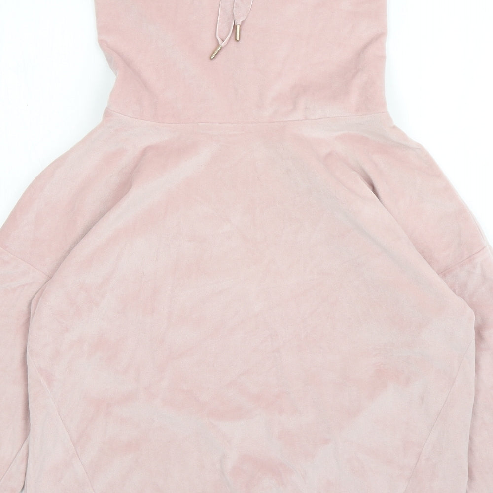 F&F Womens Pink Roll Neck  Polyester Pullover Jumper Size S