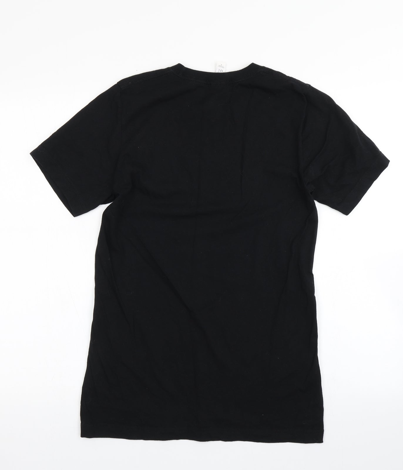 Canvas Mens Black  Cotton  T-Shirt Size S Round Neck