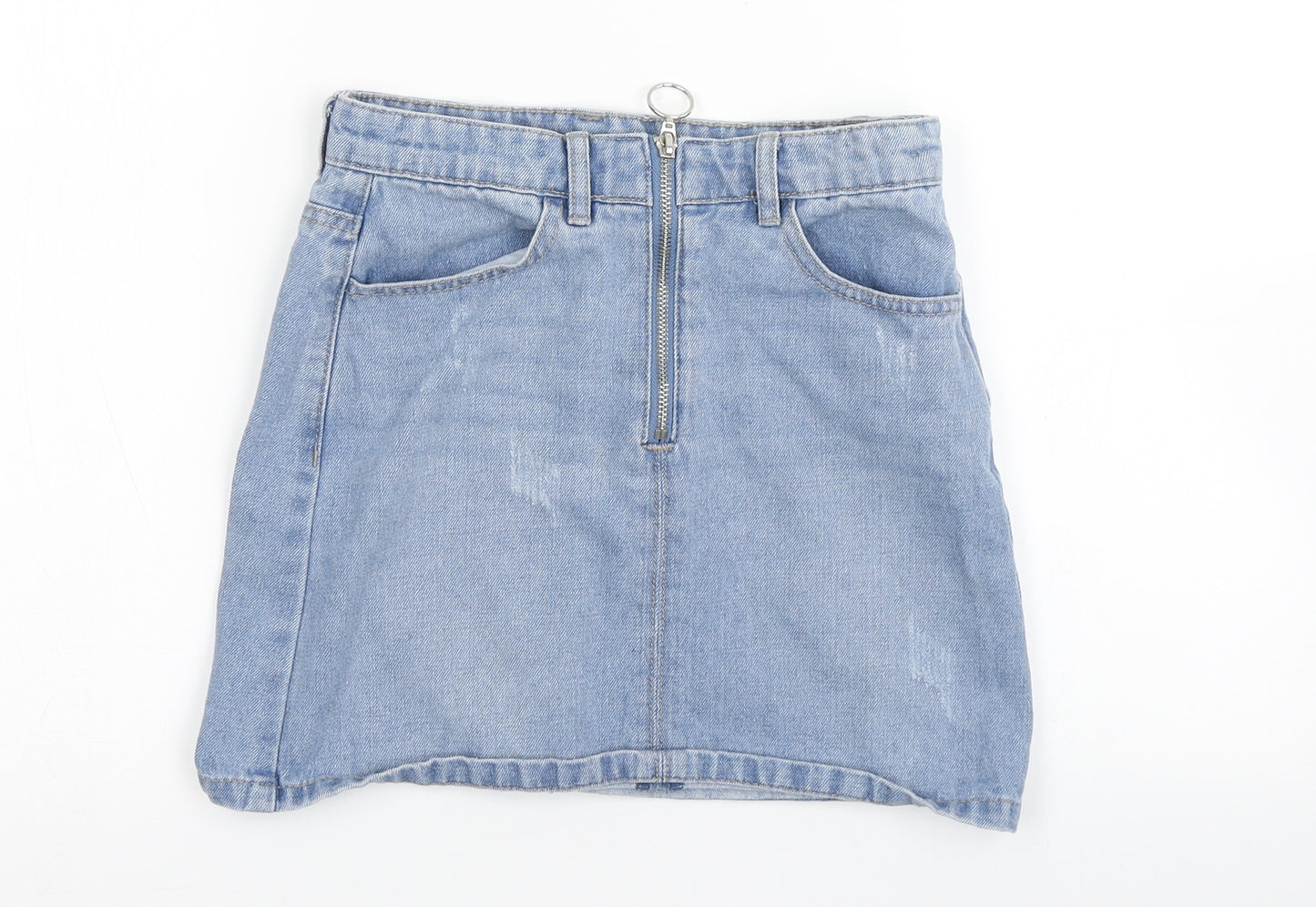 Matalan Girls Blue  Cotton Mini Skirt Size 12 Years  Regular