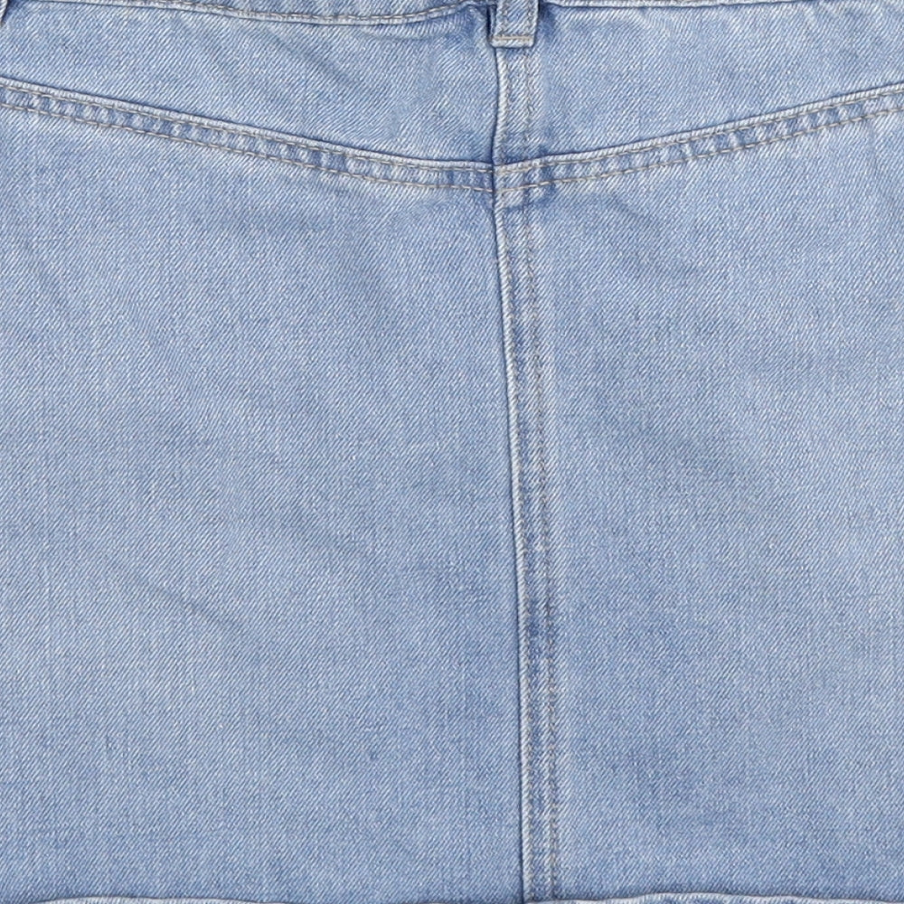 Matalan Girls Blue  Cotton Mini Skirt Size 12 Years  Regular