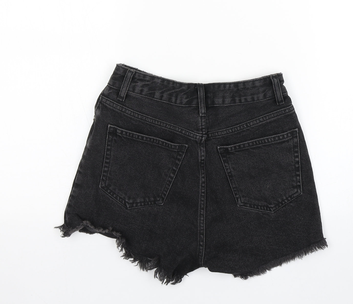 In the Style Womens Black  Cotton Cut-Off Shorts Size 6 L3 in Regular
