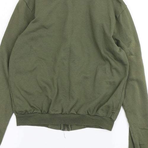ASOS Womens Green  Cotton Full Zip Sweatshirt Size 8