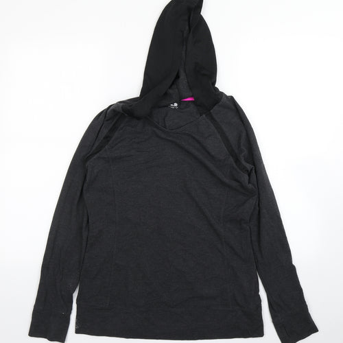 Athletic Works Womens Grey  Cotton Pullover Hoodie Size M