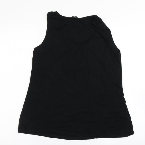 George Womens Black  Viscose Basic Tank Size 14 Round Neck