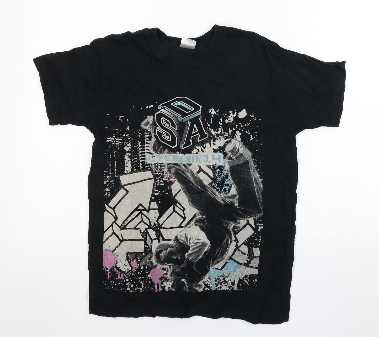 SG Boys Black  Cotton Basic T-Shirt Size 11-12 Years Round Neck