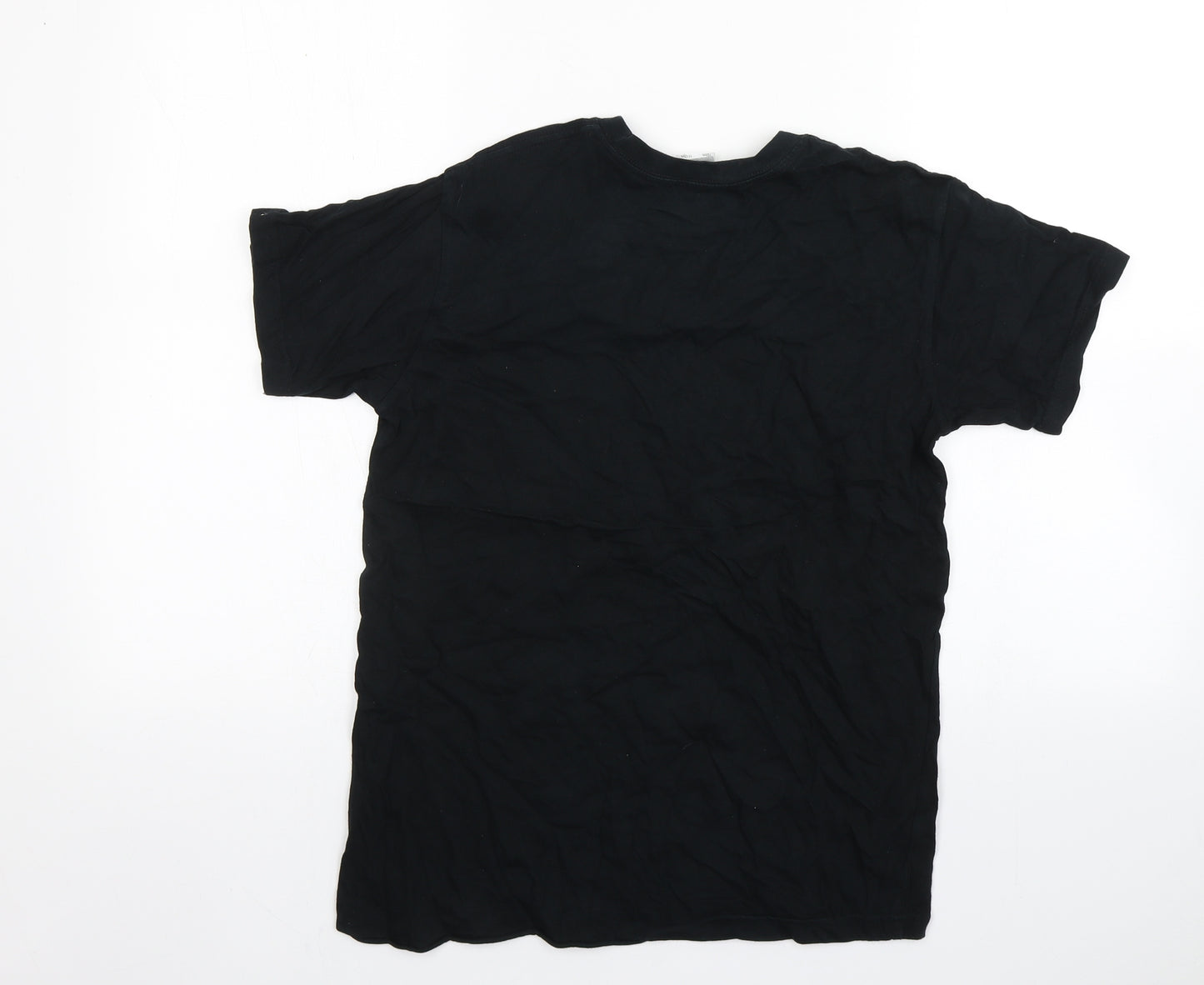 SG Boys Black  Cotton Basic T-Shirt Size 11-12 Years Round Neck