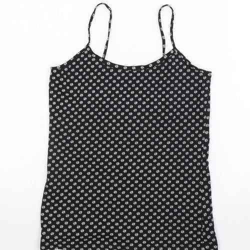 Peacocks Womens Multicoloured Floral Cotton Basic Tank Size 14 Round Neck