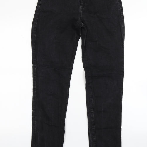 Dorothy Perkins Womens Black  Cotton Skinny Jeans Size 12 L32 in Regular