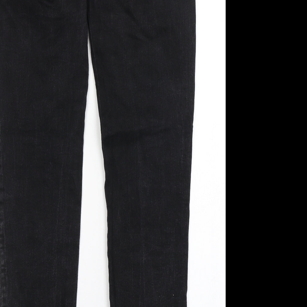 Dorothy Perkins Womens Black  Cotton Skinny Jeans Size 12 L32 in Regular