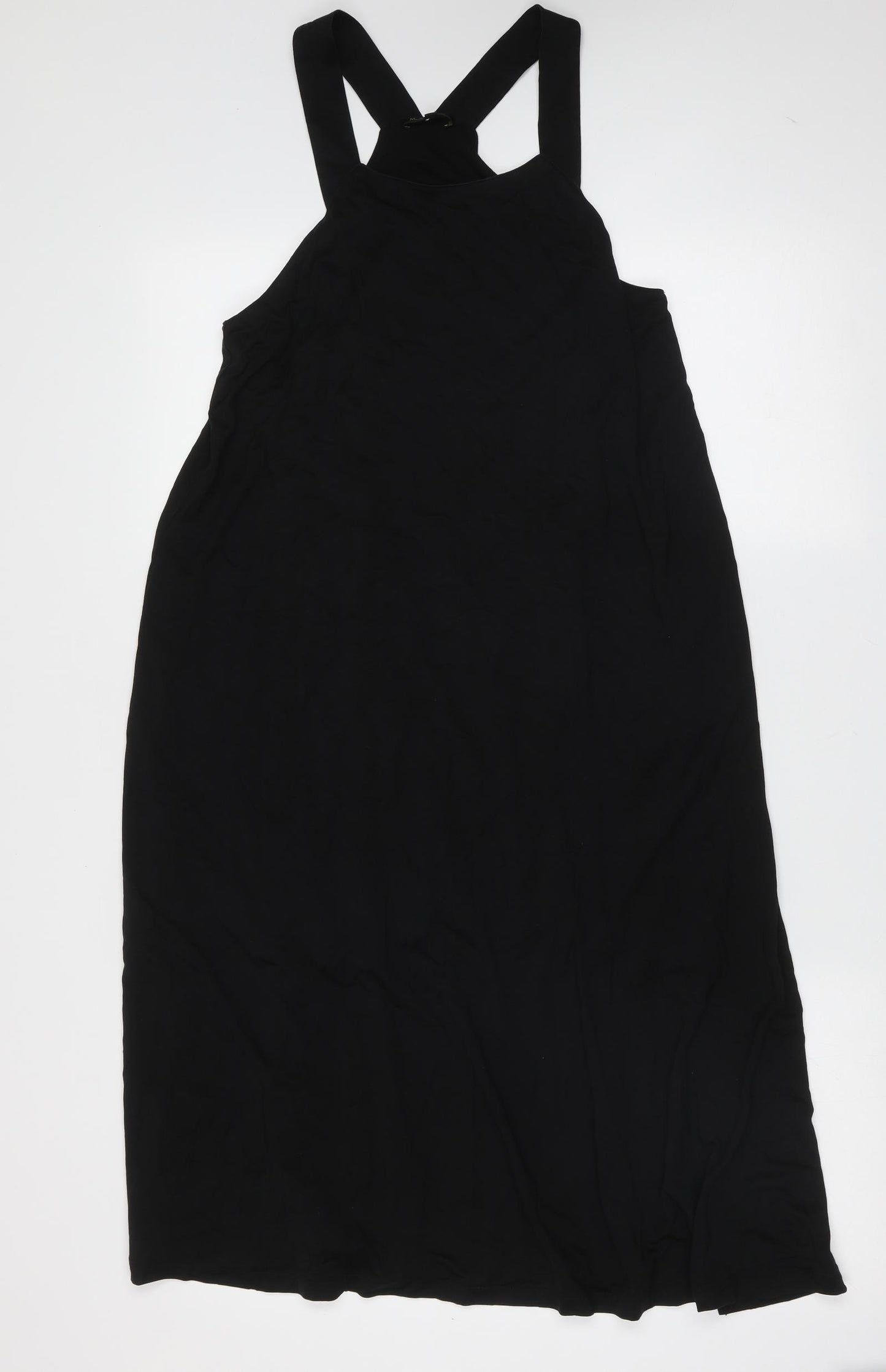 Massimo Dutti Womens Black  Polyester Trapeze & Swing  Size M  Round Neck