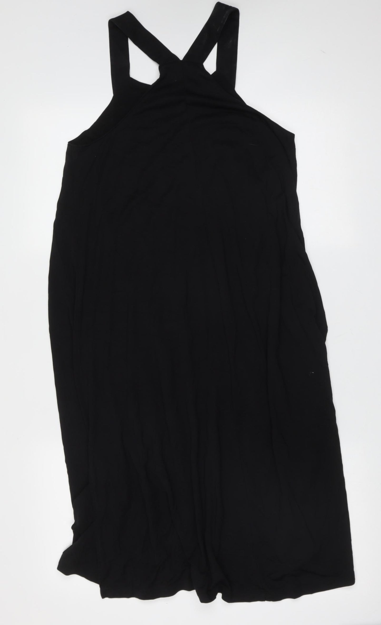 Massimo Dutti Womens Black  Polyester Trapeze & Swing  Size M  Round Neck