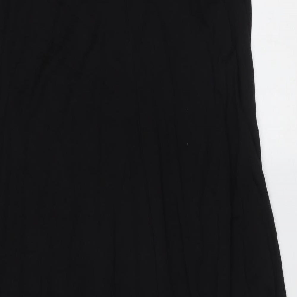 Massimo Dutti Womens Black  Polyester Trapeze & Swing  Size M  Round Neck